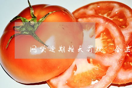 网贷逾期按天罚款 合法吗